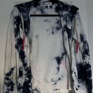 SoulCycle x Sundry thin zip up tie-dye sweatshirt